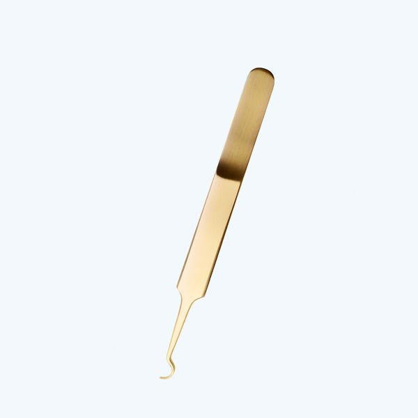 gold hooked tweezer eyelash extensions